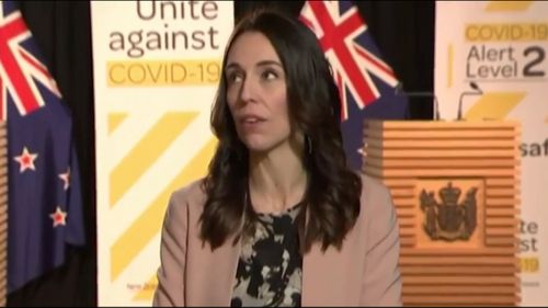 JAcinda Ardern is interviewed as an earthquake takes place