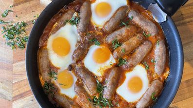 Frying pan dinners on the open fire are like camping at home