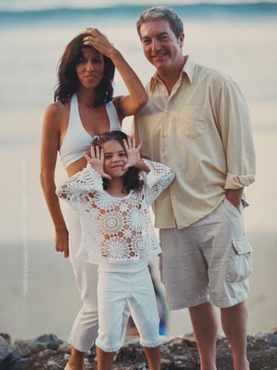 Australian actress and singer Mia Morrissey as a child with her talent agent parents.