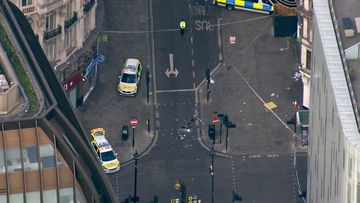 London&#x27;s police force says two officers have been hospitalised after being stabbed in central London early on Friday.