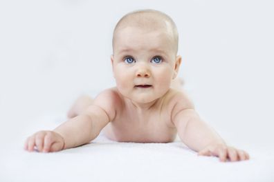 Baby with blue eyes