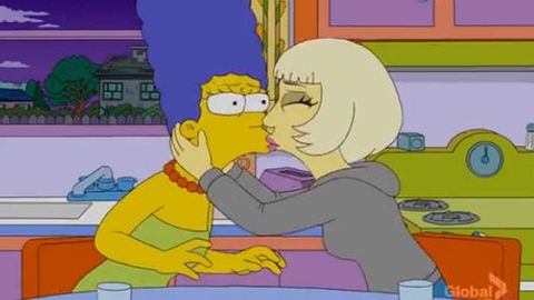 Lady Gaga making out with Marge