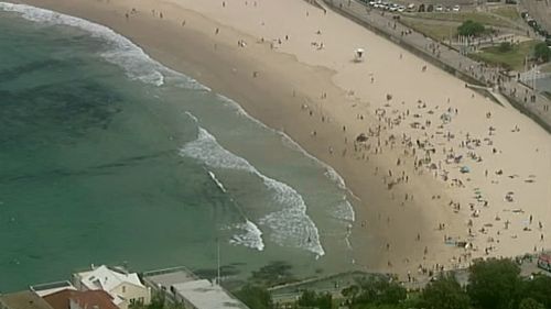 Swimmers have been ordered from the water at Bondi Beach. (9NEWS)