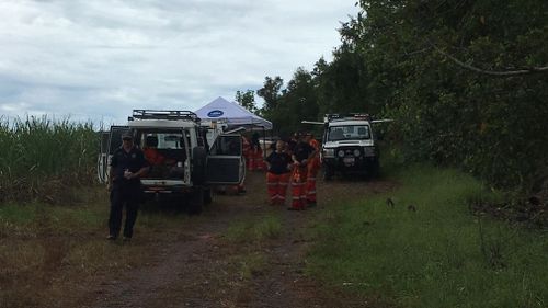 Emergency services at the scene near Innisfail. (9NEWS)