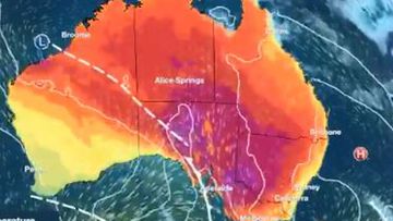 Heatwave Australia map