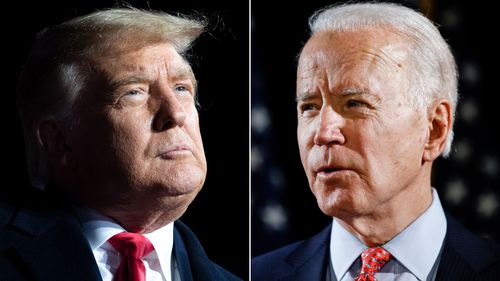 The US presidential candidates Donald Trump and Joe Biden.