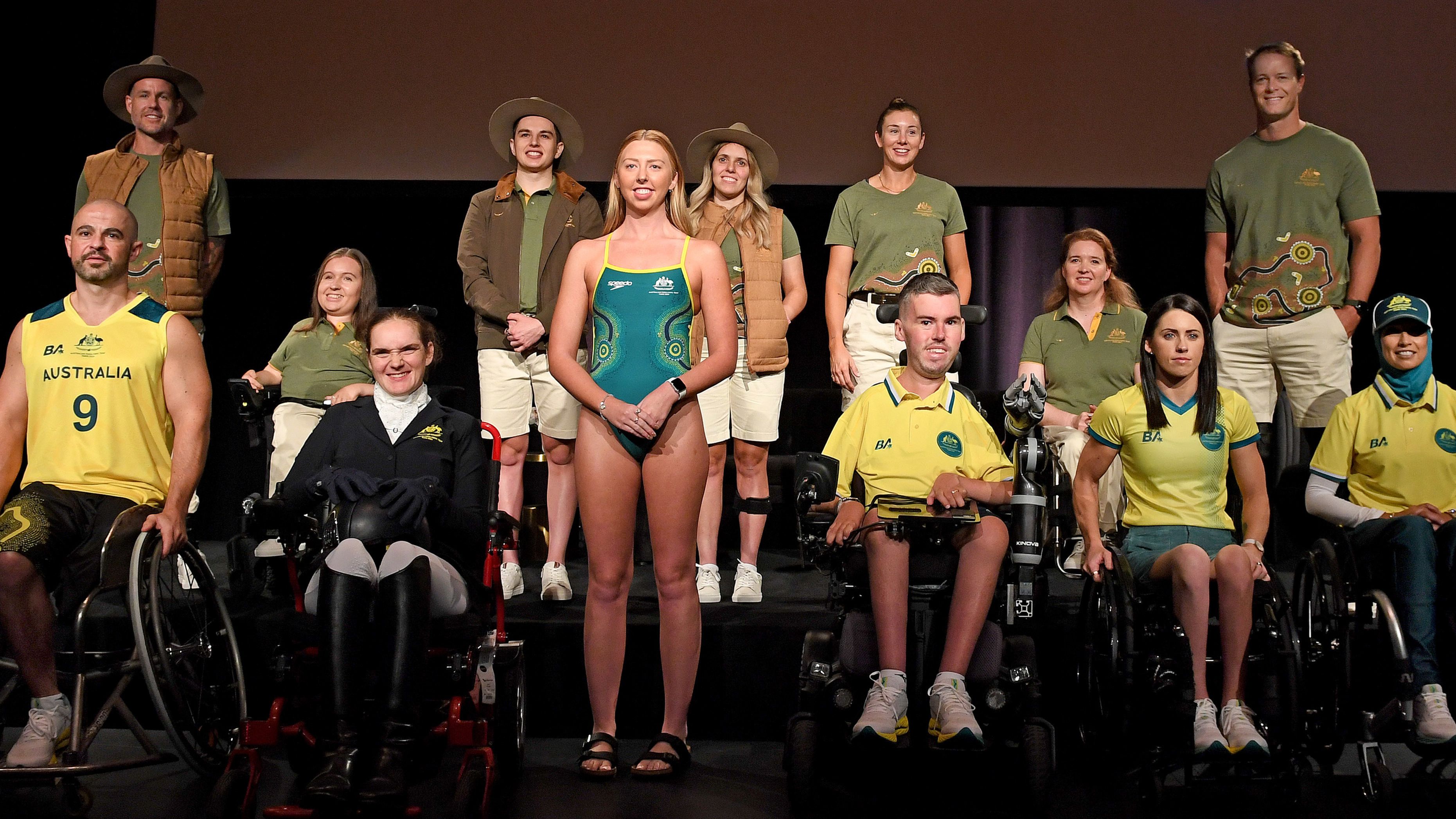 The Australian Paralympic team in their 2024 uniform.