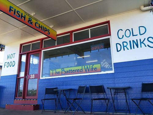 The Battered Wife fish and chip shop is located in Queensland.