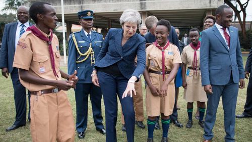 Theresa May caused a stir when she broke into dance while meeting with scouts in Kenya earlier this year.