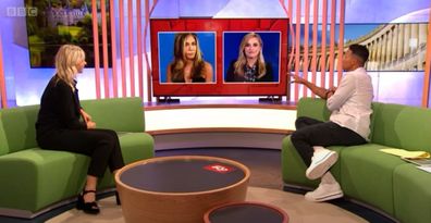 Jennifer Aniston and Reese Witherspoon appear on British program The One Show.