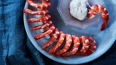 <strong>Recipe: <a href="https://kitchen.nine.com.au/2017/10/20/12/23/mark-bests-tiger-prawns-and-mayonnaise" target="_top">Mark Best's tiger prawns and mayonnaise</a></strong>