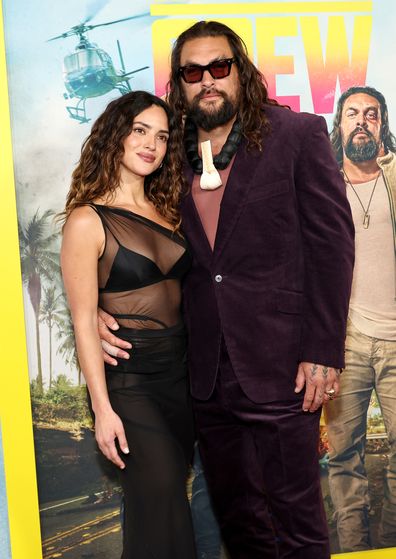 NEW YORK, NEW YORK - JANUARY 15: Adria Arjona and Jason Momoa attend "The Wrecking Crew" New York Screening at Regal Times Square on January 15, 2026 in New York City. (Photo by Jamie McCarthy/Getty Images)