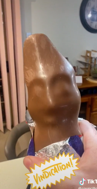 TikToker reveals contents of chocolate Santa