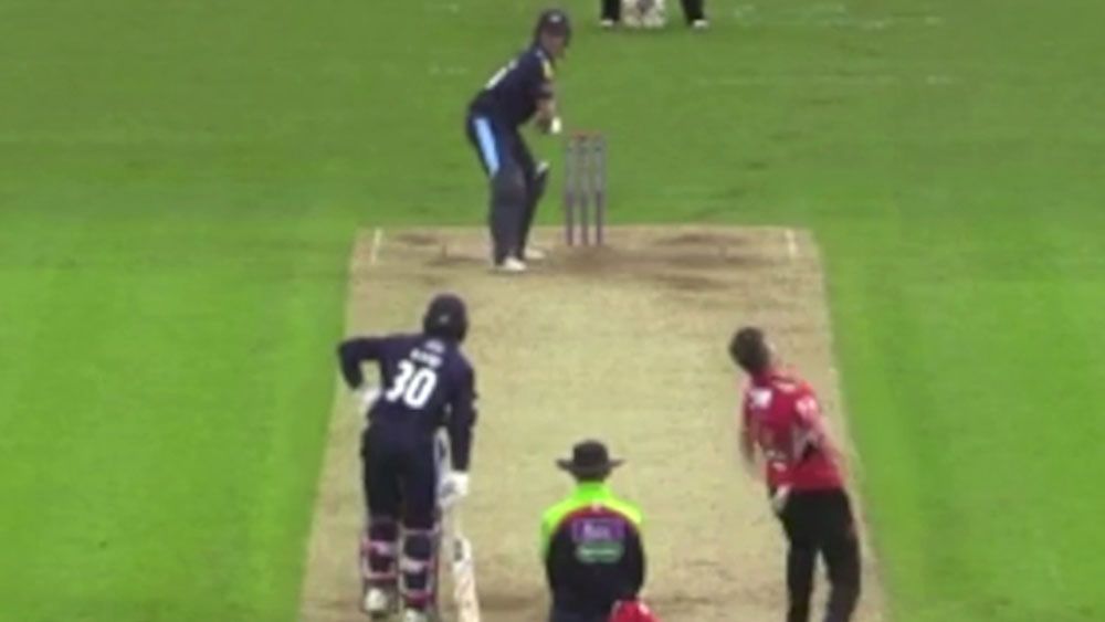 Gary Ballance dismissed in hilarious fashion in one-day cup
