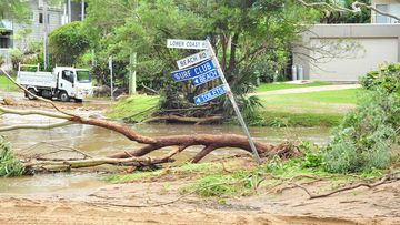 The carnage wrought by a sudden storm in Stanwell Park, in Wollongong&#x27;s north.