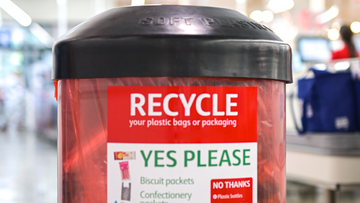 REDcycle bin in supermarket