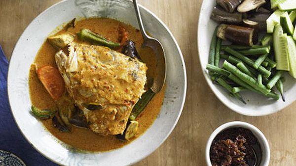 Fish head curry (Gulai kepala ikan)