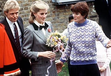 Which charity was Diana the president of from 1984 to 1996?