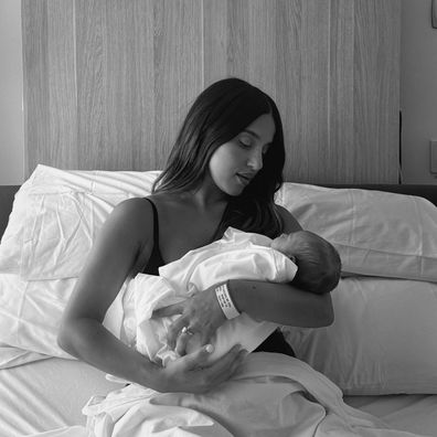 Effie Kats welcomes first child Roza with husband James Cerolini