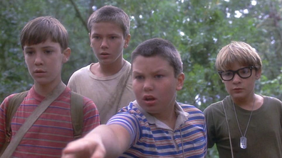 Wil Wheaton (far left) in the 1986 coming-of-age classic, Stand By Me.