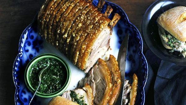 Rack of roast pork