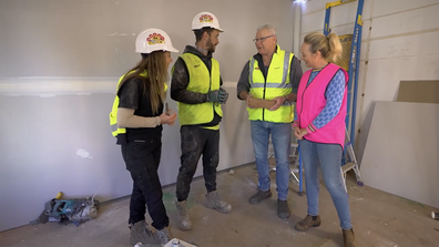 The Block 2023 Charming Street: Episode 12 Brett and Kristy reveal bricks to Scott Cam and Shelley Craft