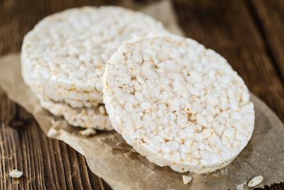 <strong>...rice cakes with honey.</strong>