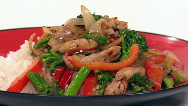 Chilli lime chicken stir-fry