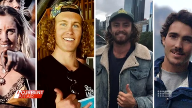 Steph Weisse, Jordan Short, Elliot Foote and Will Teagle went missing in Indonesian waters. 