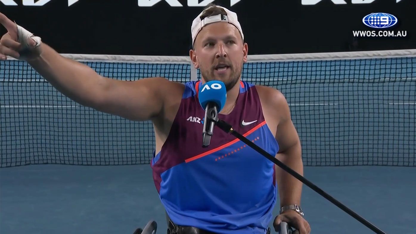 'I hated myself growing up': Dylan Alcott's touching tribute to friends and family after Australian Open win