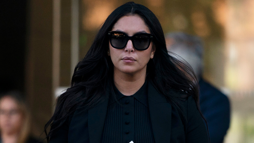 Vanessa Bryant, the widow of Kobe Bryant, leaves a federal courthouse in Los Angeles, Wednesday, Aug. 10, 2022. Kobe Bryant's widow is taking her lawsuit against the Los Angeles County sheriff's and fire departments to a federal jury, seeking compensation for photos deputies shared of the remains of the NBA star, his daughter and seven others killed in a helicopter crash in 2020. (AP Photo/Jae C. Hong)