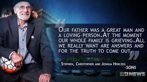 Steve's Herczeg's sons made a statement about the inquest. (9NEWS)