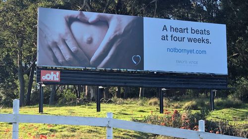 Controversial anti-abortion billboard to be pulled from NSW highway