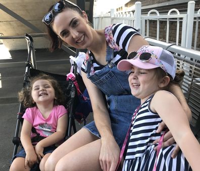 After having her second daughter Sydney, two, Sam became practically housebound due to her ulcerative colitis bowel disease