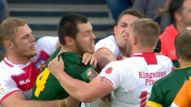 Sam Burgess stays on field after punching Klemmer