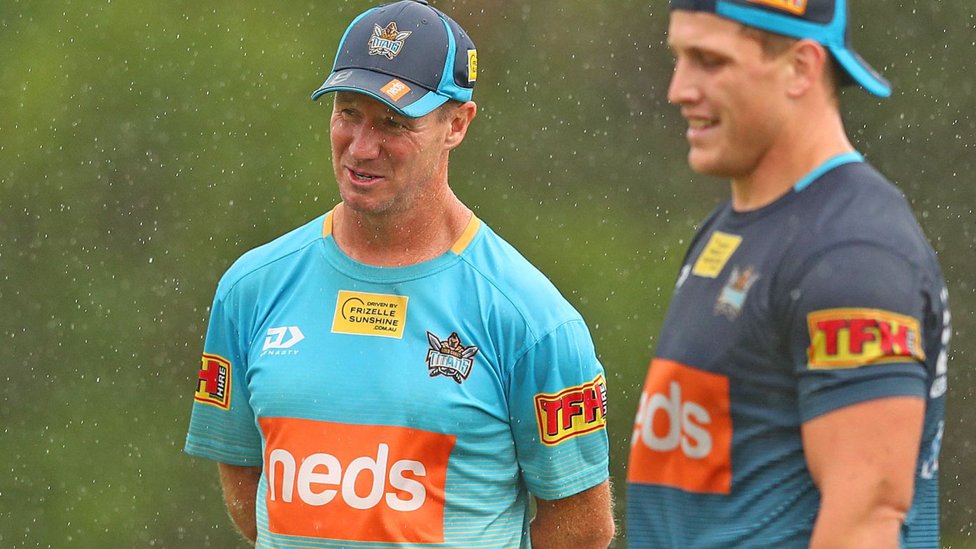 Coach Justin Holbrook looks on during a Gold Coast Titans