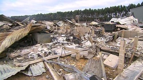 Homes flattened by the fires. (9NEWS)