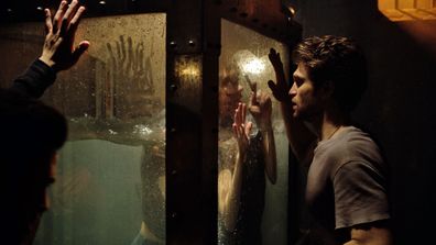 Holland Roden and Keegan Allen in Follow Me movie