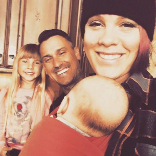 Pink with her family. (Instagram/@pink)