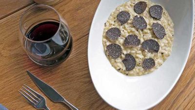 Recipe:&nbsp;<a href="http://kitchen.nine.com.au/2016/07/19/10/58/stefano-manfredis-risotto-with-black-truffles-butter-and-parmesan" target="_top">Stefano Manfredi's risotto with black truffles, butter and Parmesan</a>