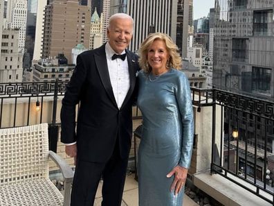 Former POTUS Joe Biden and former First Lady Dr Jill Biden before the Othello premiere.