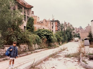 The street Jasmina Dedic-Hagan grew up on in Sarajevo was reduced to rubble by the end of the conflict.
