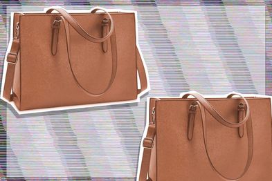 9PR: Laptop Bag for Women Waterproof Lightweight Leather 15.6 Inch Computer Tote Bag