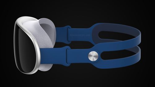 O imagine arată cum ar putea arăta o cască de realitate virtuală realizată de Apple.