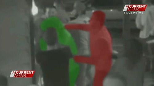 Patrick (green) was seen during the fight and afterwards.