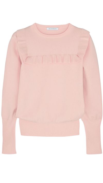 <a href="http://www.net-a-porter.com/product/570104/JWAnderson/ruffled-knitted-sweater" target="_blank">Ruffled Knitted Sweater, $473, J.W. Anderson</a>