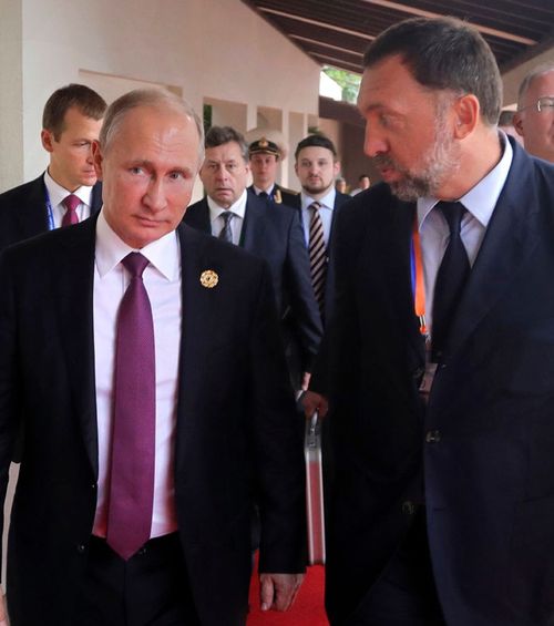 Oleg Deripaska (right) is a close friend and associate of Vladimir Putin.