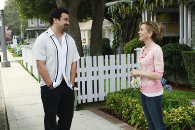 Ricardo Chavira, Felicity Huffman, Desperate Housewives, set