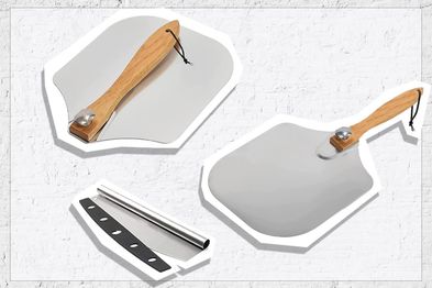 9PR: MIZOXY 14"x12" Pizza Peel and Cutter Set 