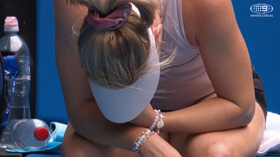 Daria Gavrilova has an emotional response to her Australian Open loss to Ash Barty.